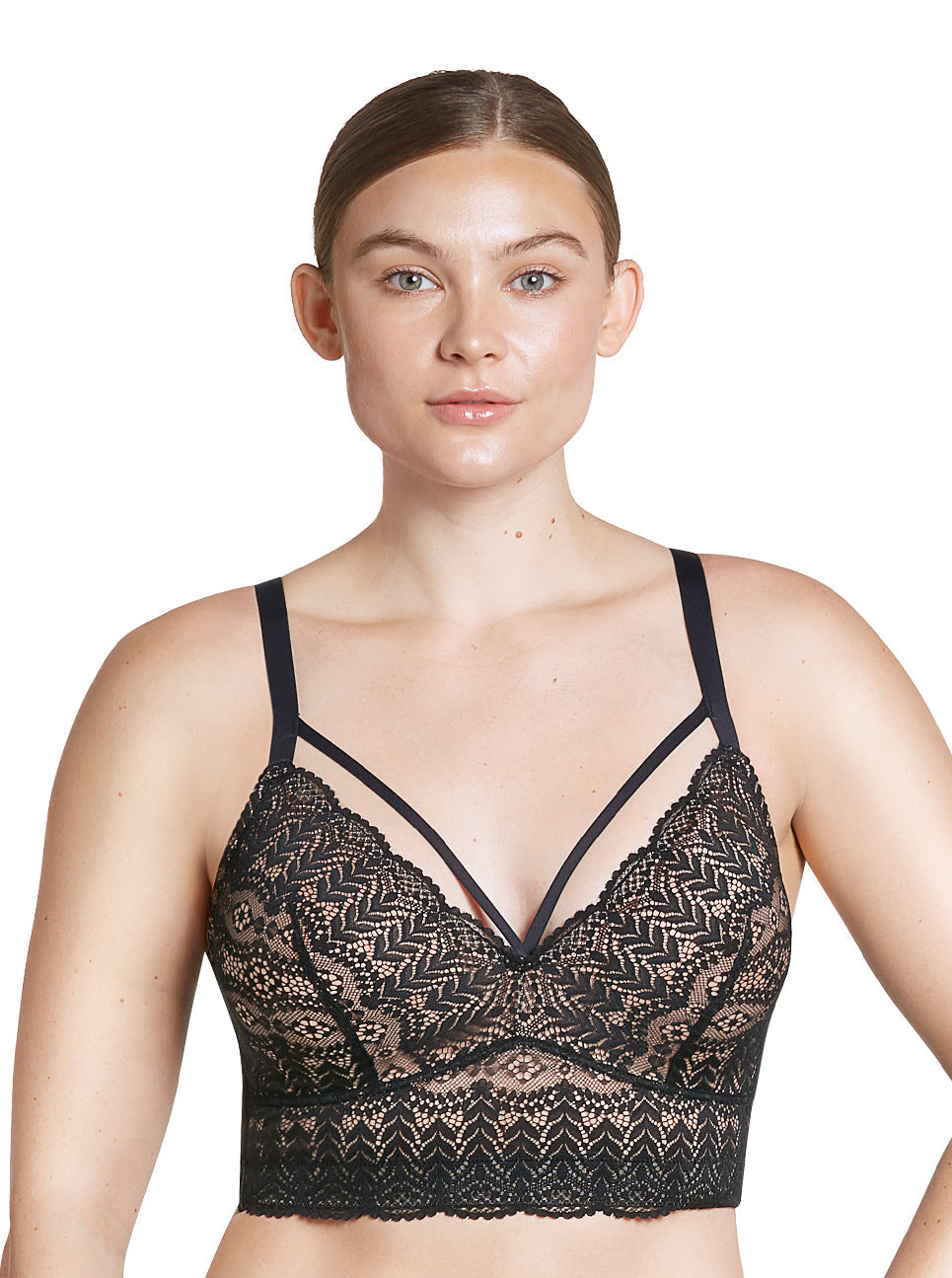 Mia Lace Wire-Free Bralette - Black