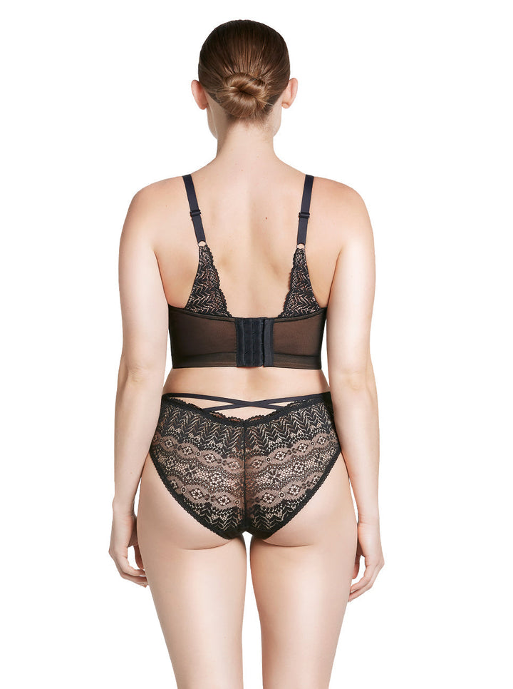 Mia Lace Wire-Free Bralette - Black