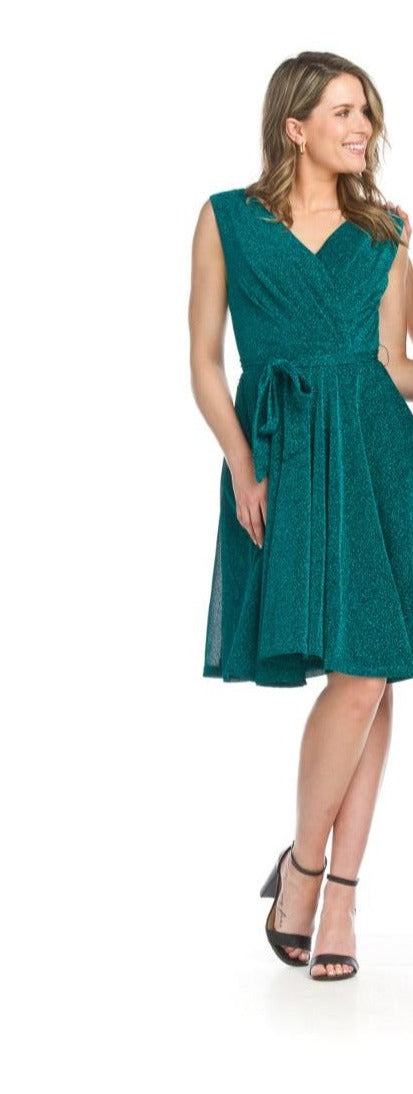Emerald Holiday Glitter Dress - Size Medium