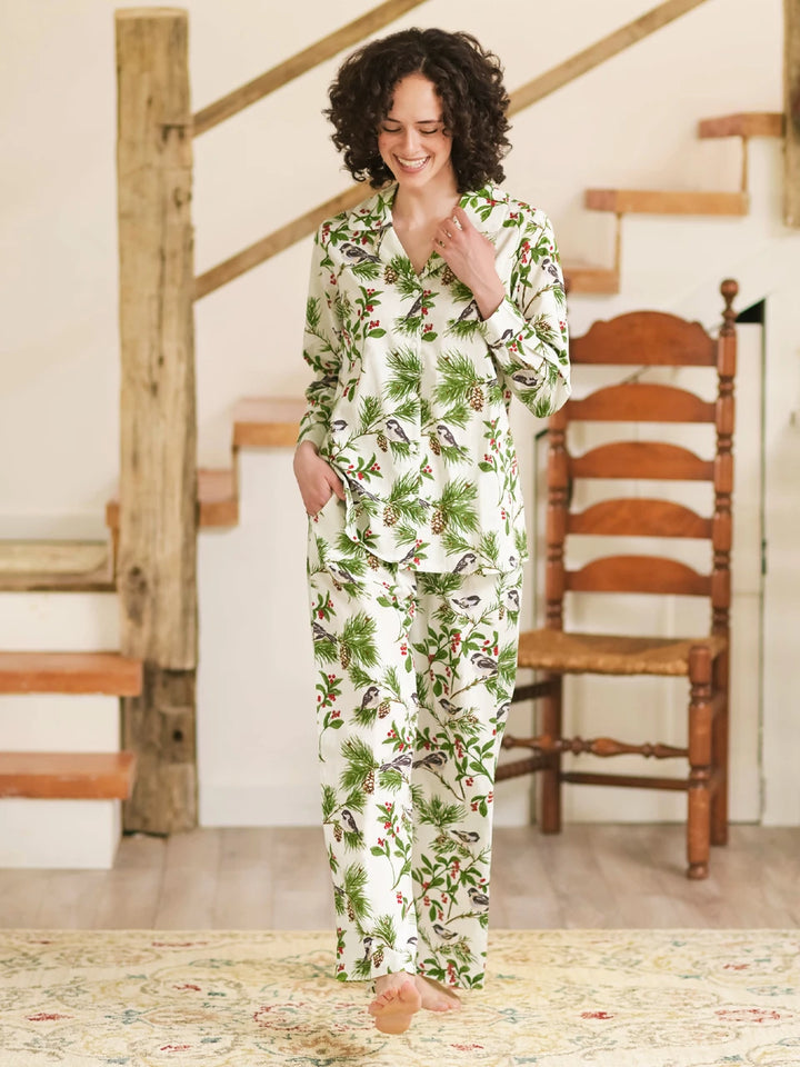 April Cornell Chickadee Cotton Pajama Set