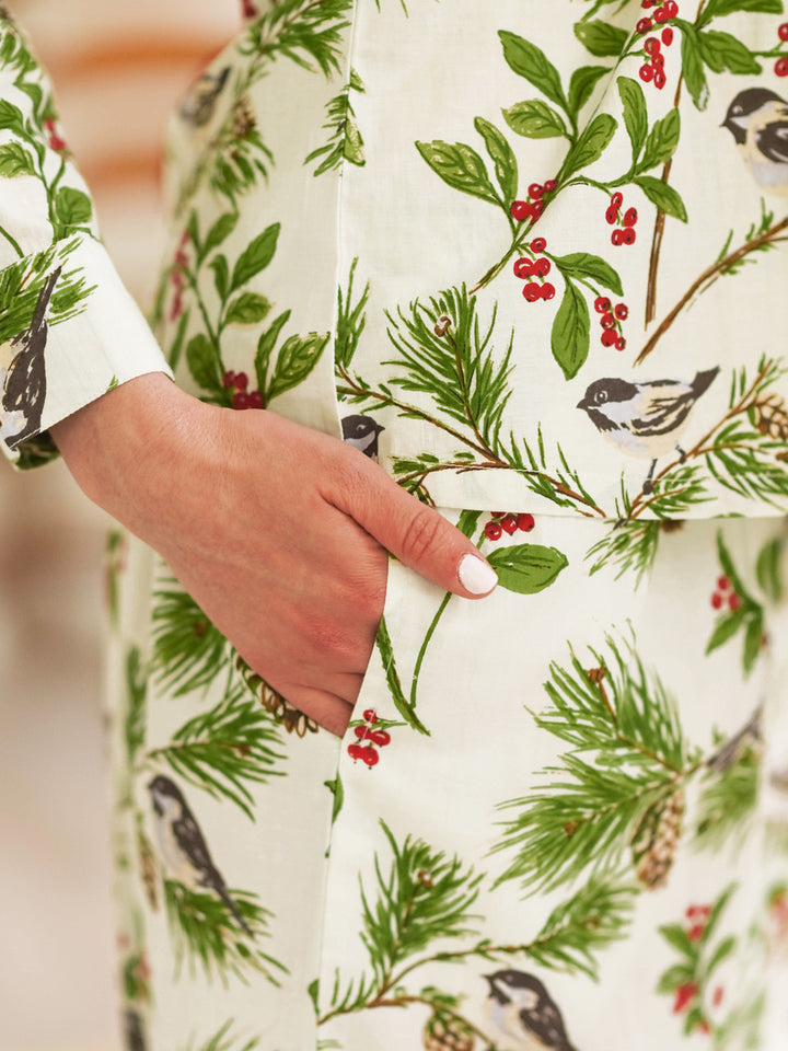 April Cornell Chickadee Cotton Pajama Set