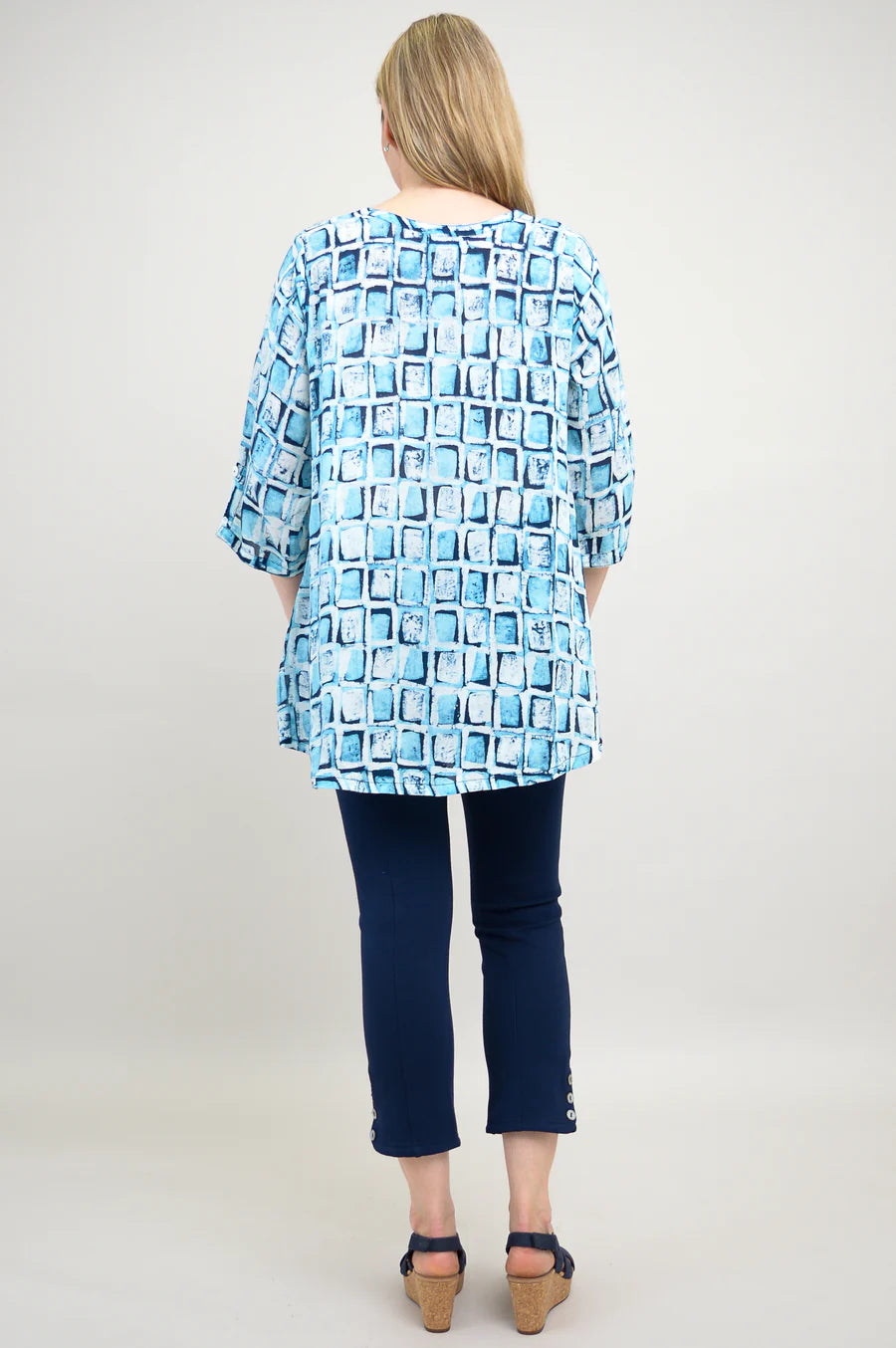 Palace 3/4 Sleeve Blouse - Crystal Reef