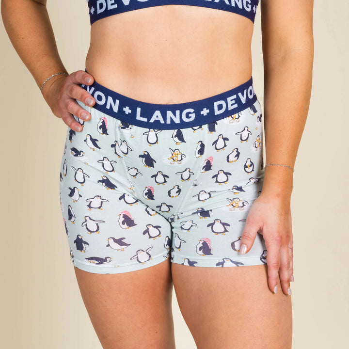 Bria Women's Boxer Brief - Penguin Party
