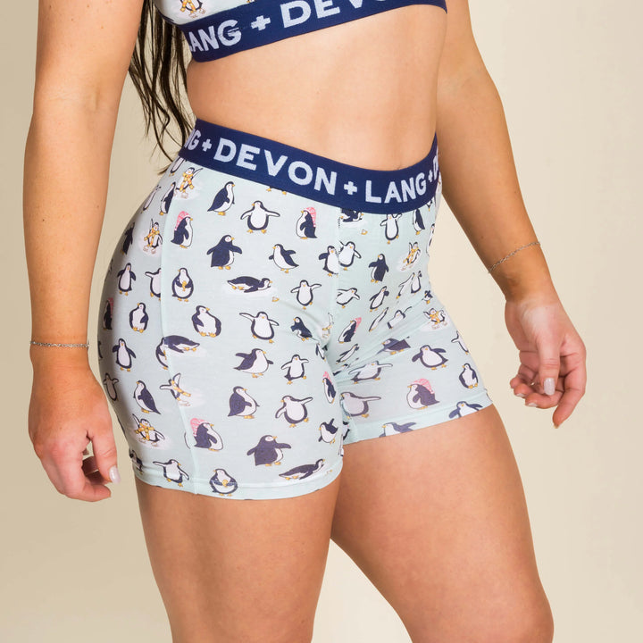 Bria Women's Boxer Brief - Penguin Party