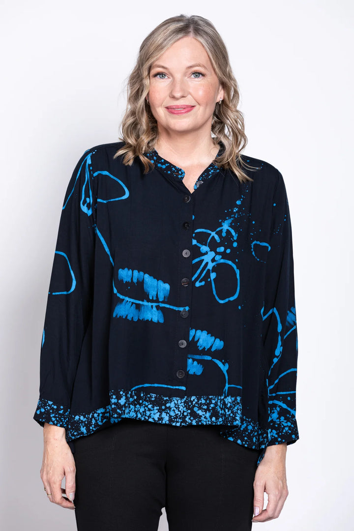 Blue Sky Peruva Top - Blue Bunga