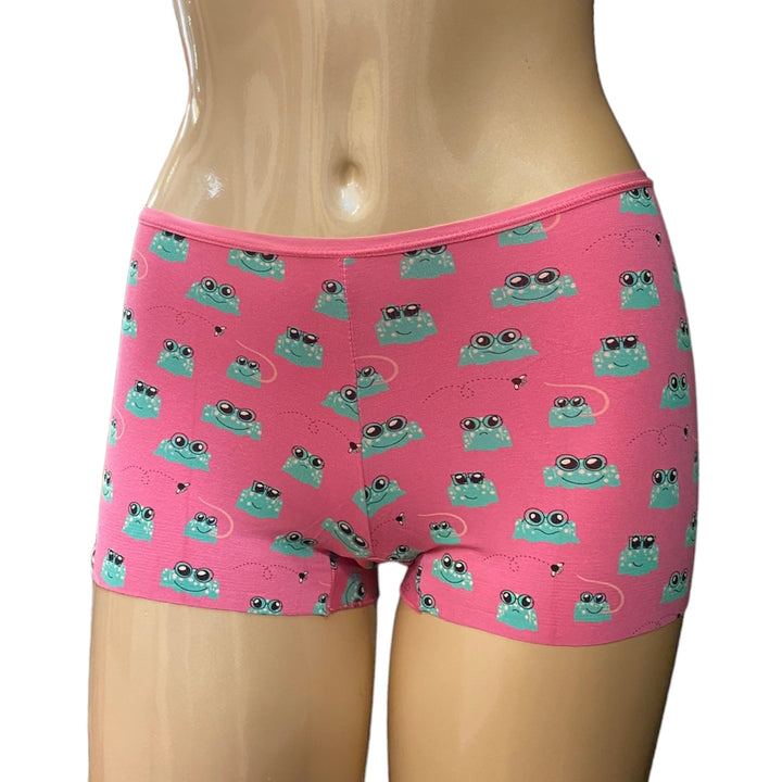 Women's Print Boy Short Underwear - Tulip Bespeckled Frogs - Size 3 X