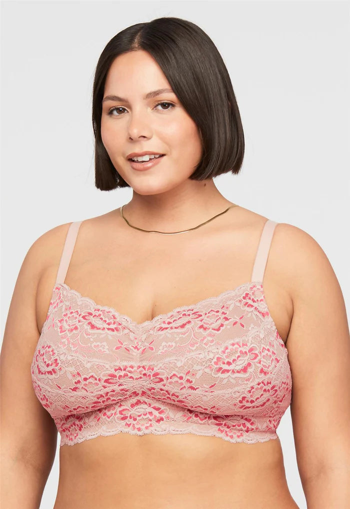 Montelle Cup Sized Wire-Free Bralette - Rose Dust / Raspberry