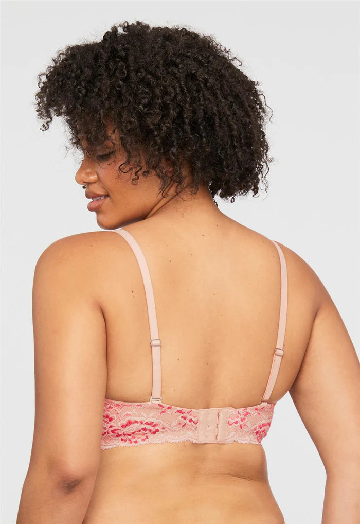 Montelle Cup Sized Wire-Free Bralette - Rose Dust / Raspberry