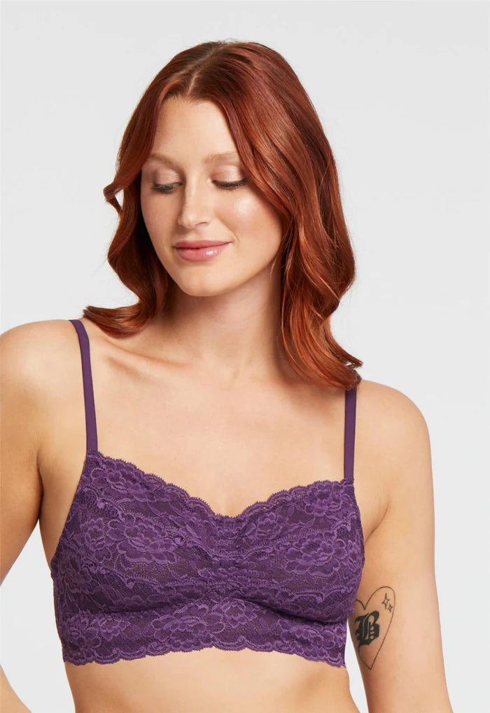 Montelle Cup Sized Lace Bralette - Pinot