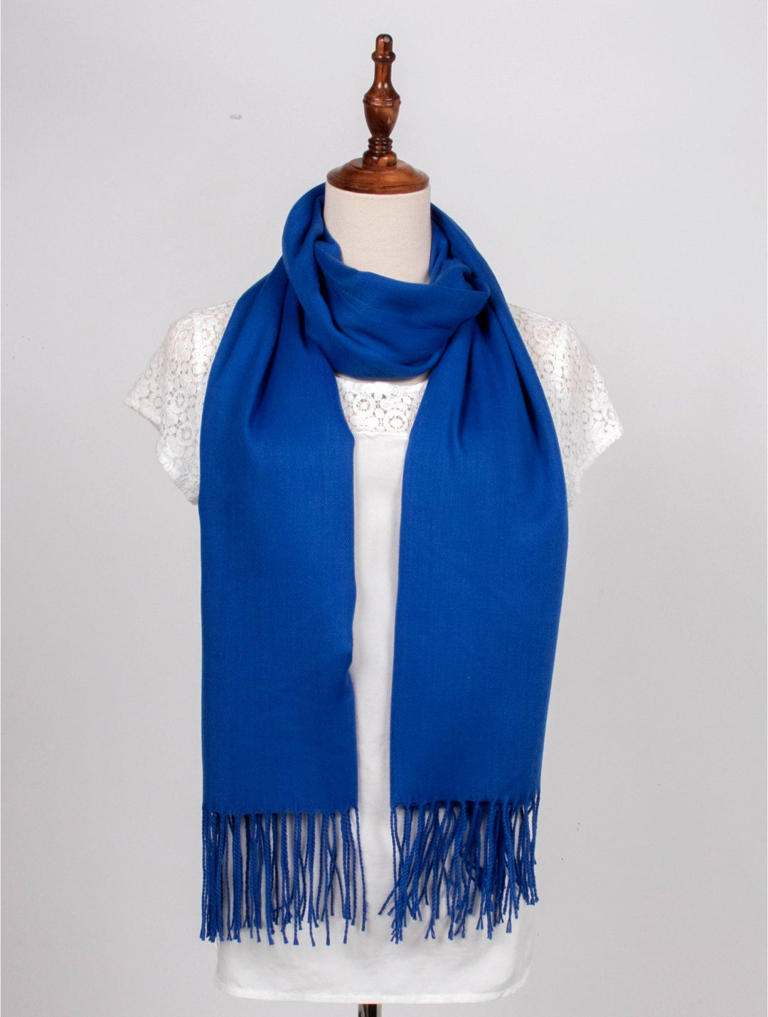 Solid Color Shawl Scarf W/ Tassels