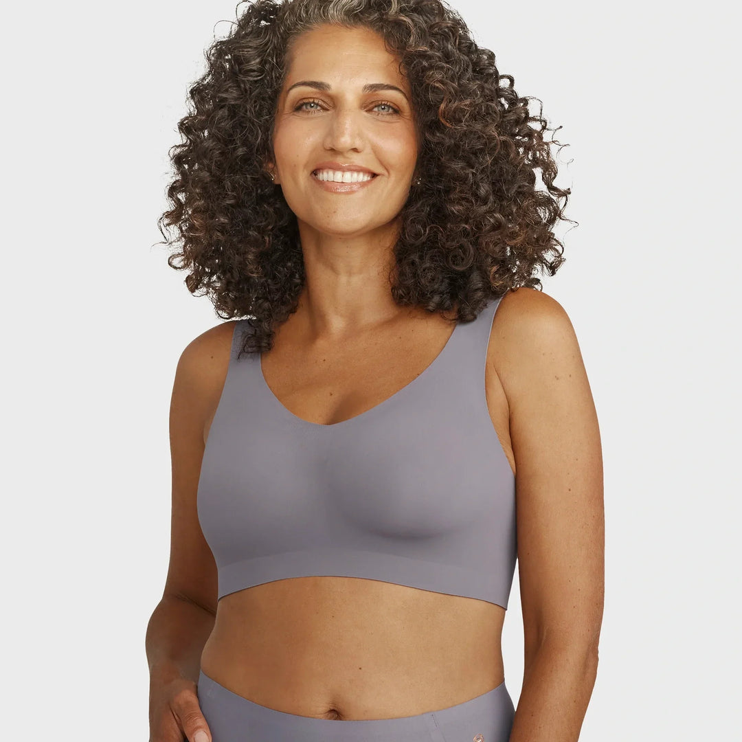 Evelyn & Bobbie Defy Wire Free Bra  - London Fog - Sheer Essentials Lingerie & Swimwear