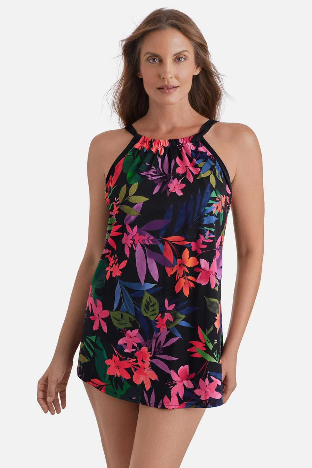 Halter Swim Dress - Pretty Garden