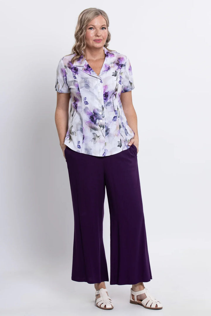 Samantha Linen & Bamboo Blouse - Royale Mist