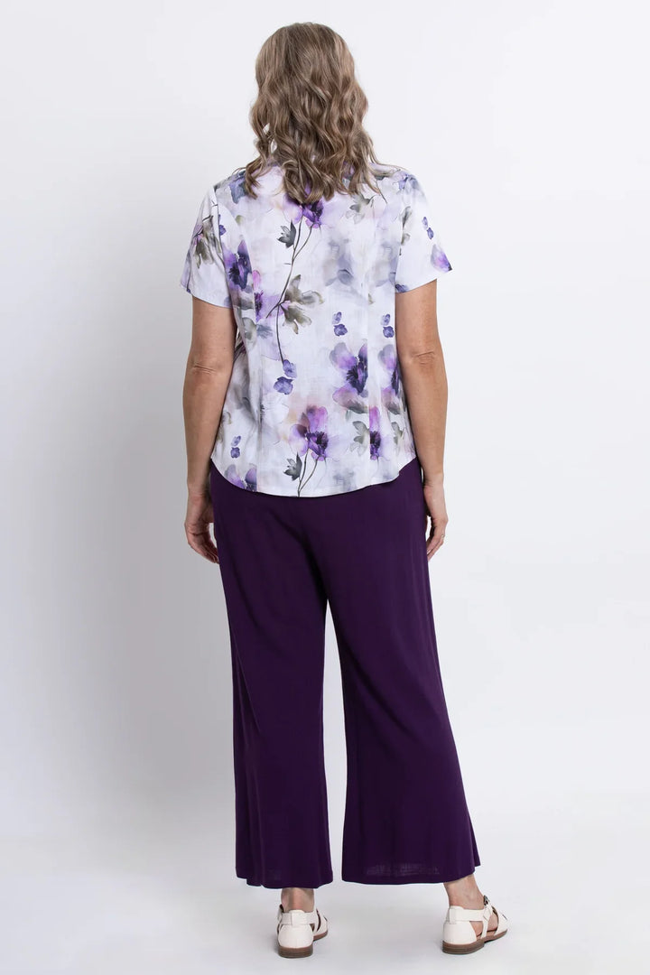 Samantha Linen & Bamboo Blouse - Royale Mist