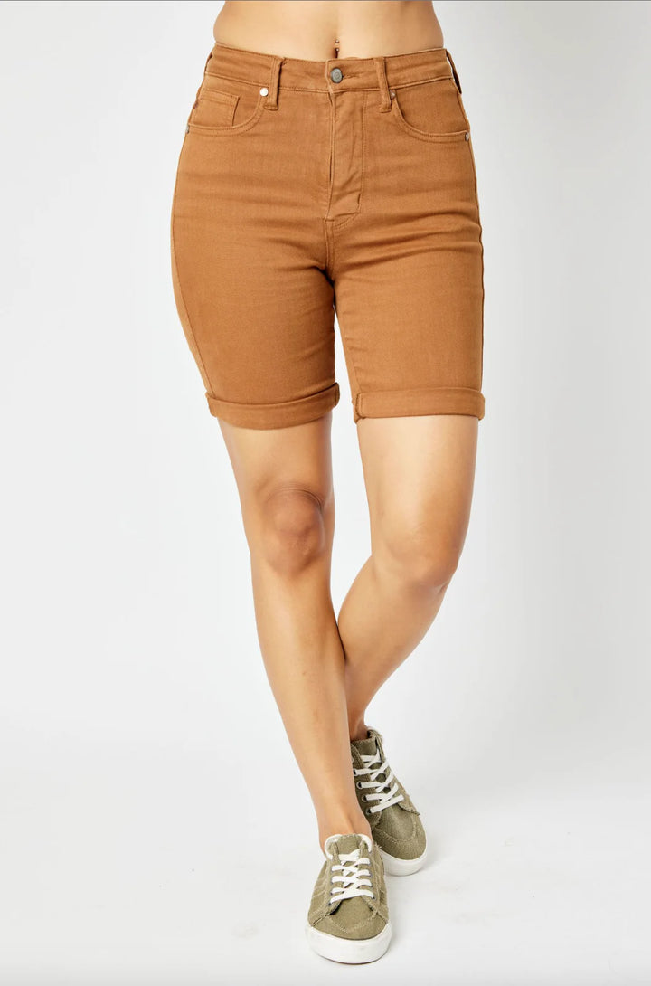 Judy Blue High Rise Tummy Control Bermuda Short - Size Small