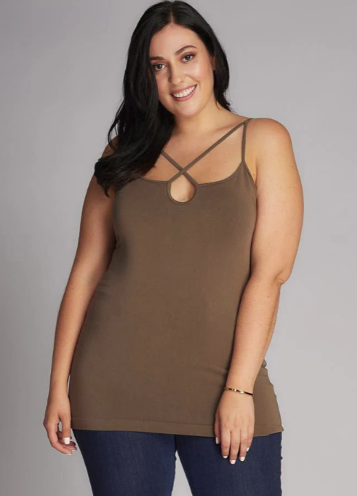 C'est Moi Bamboo Cross Front Cami - PLUS