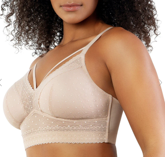 Mia Dot Wire-Free Bralette - Cameo Rose