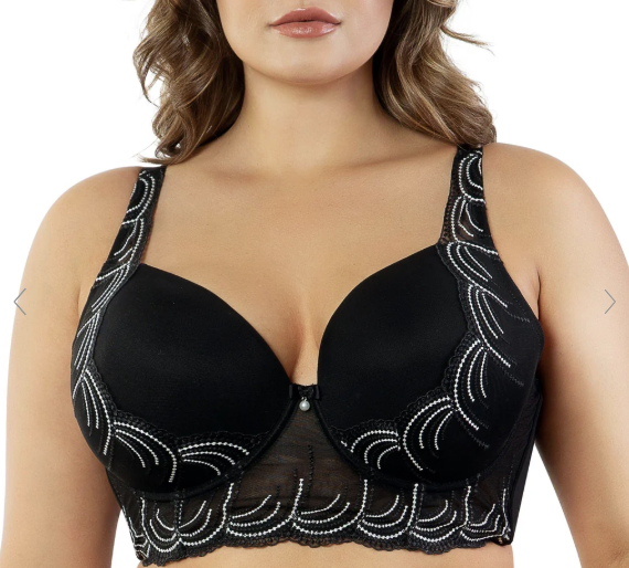 Pearl Longline Underwire Plunge Bra