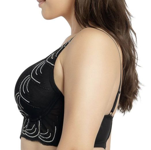 Pearl Longline Underwire Plunge Bra