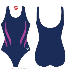 Finz Lightening Splice 1 pc Swimsuit - Navy - Sheer Essentials Lingerie & Swimwear