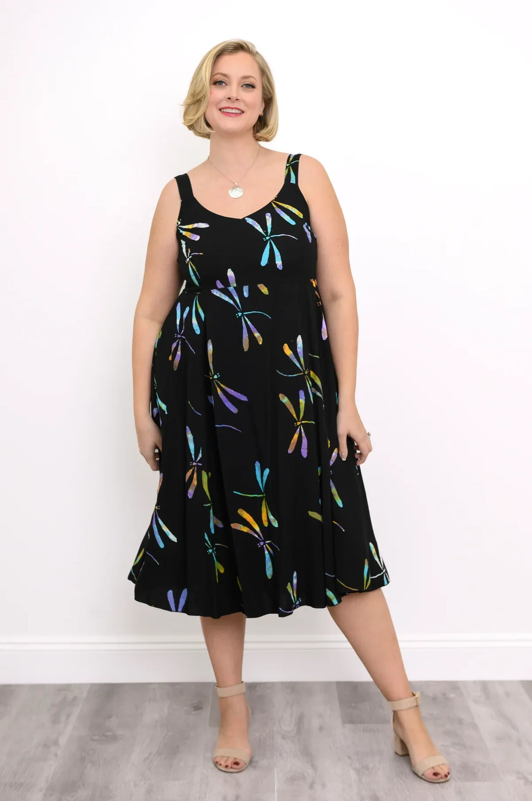 Shauna Rayon Abalone Dragonfly Dress