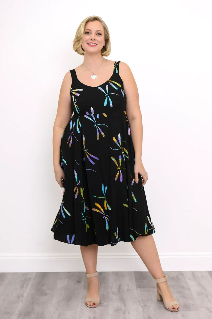 Shauna Rayon Abalone Dragonfly Dress