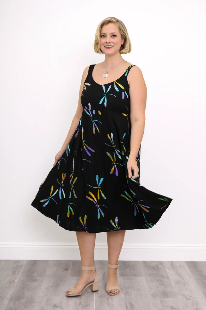 Shauna Rayon Abalone Dragonfly Dress