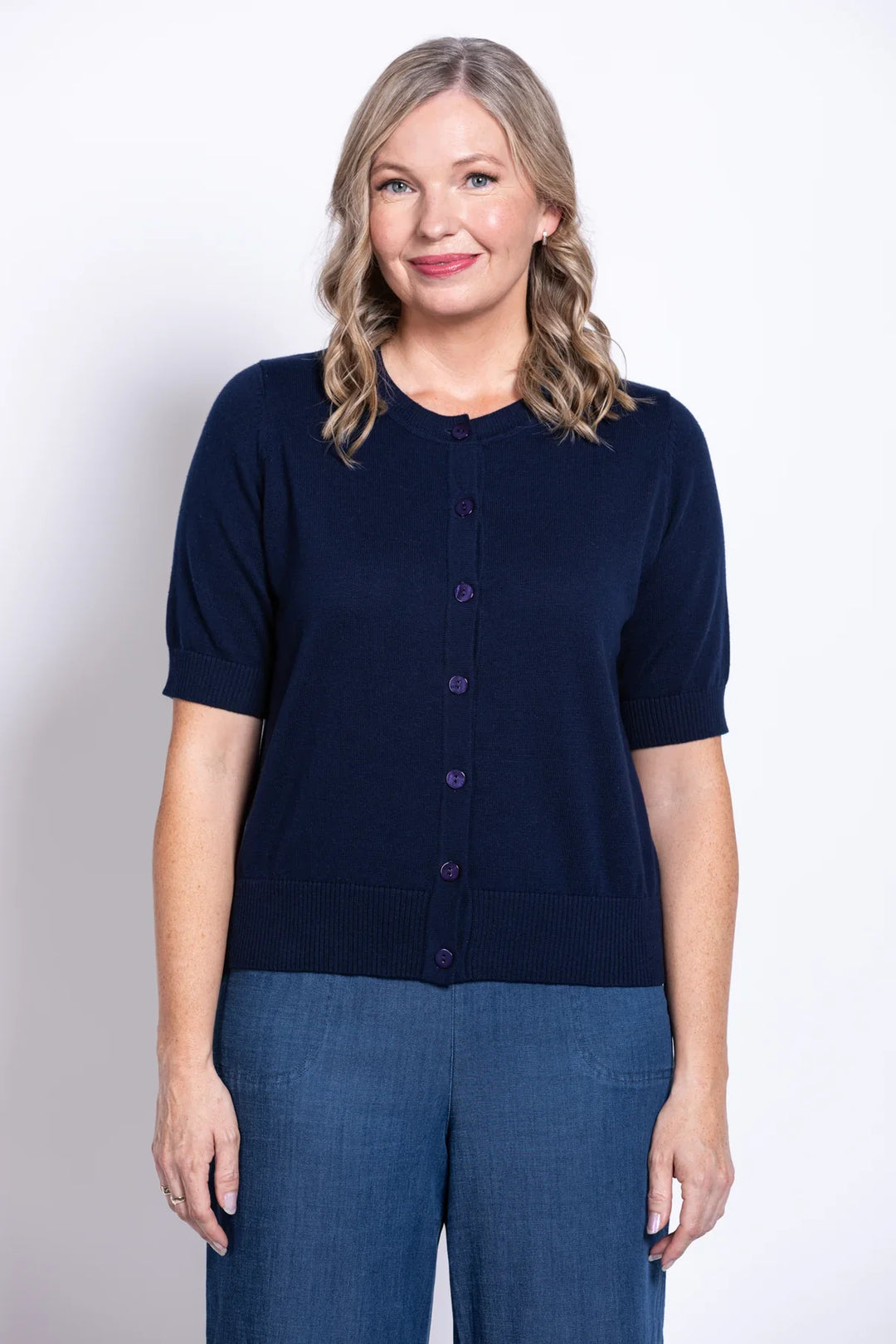 Shen Cotton Cardigan - Indigo