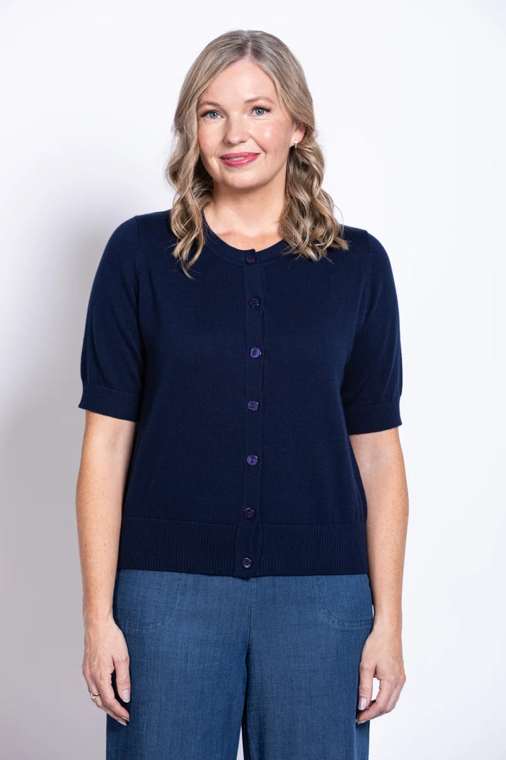 Shen Cotton Cardigan - Indigo