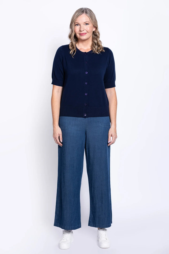 Shen Cotton Cardigan - Indigo
