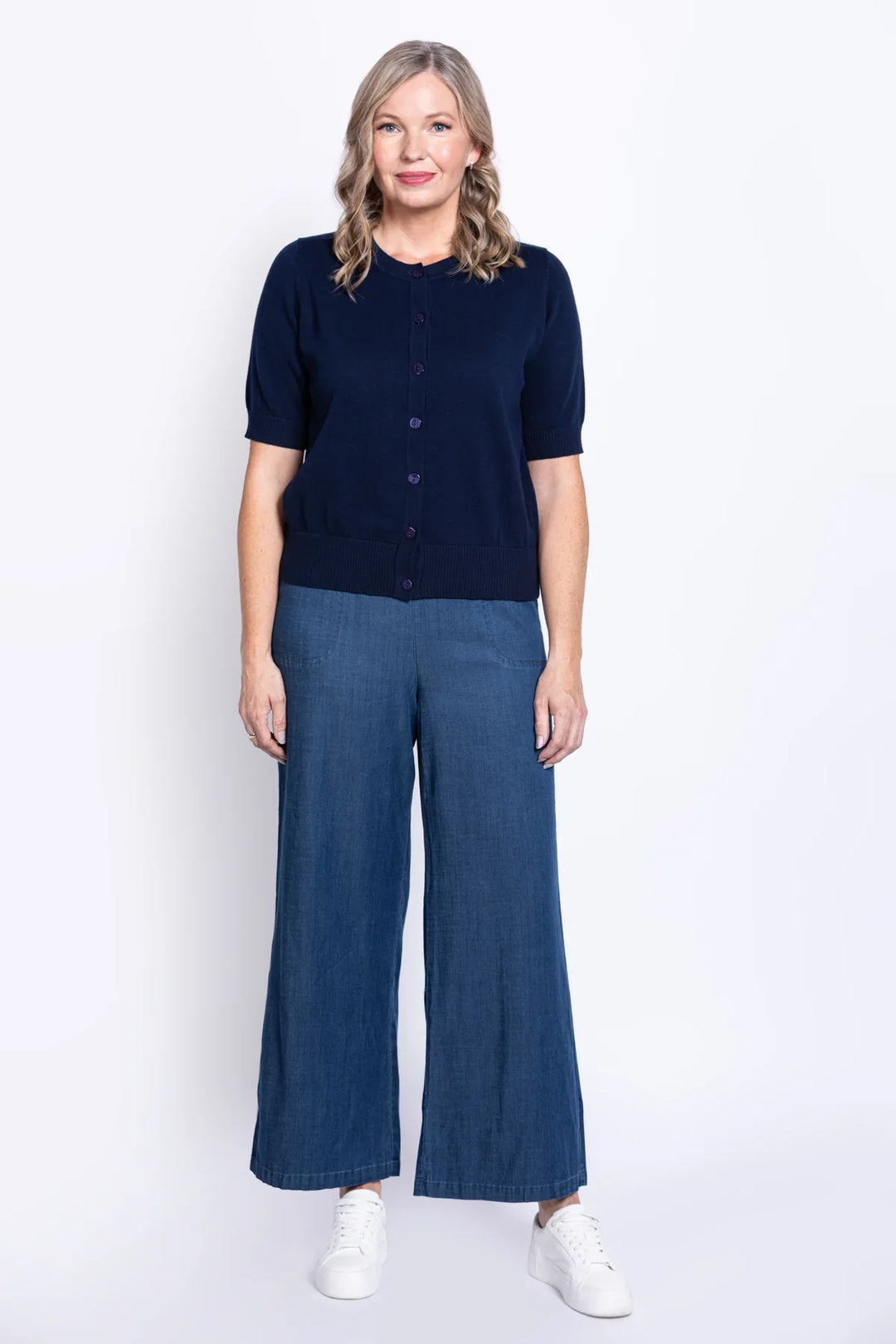 Shen Cotton Cardigan - Indigo