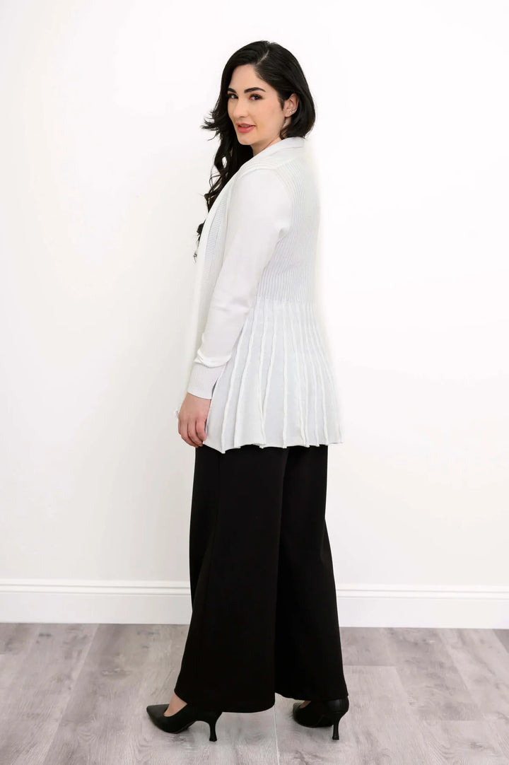 Karen White Cotton Cardigan
