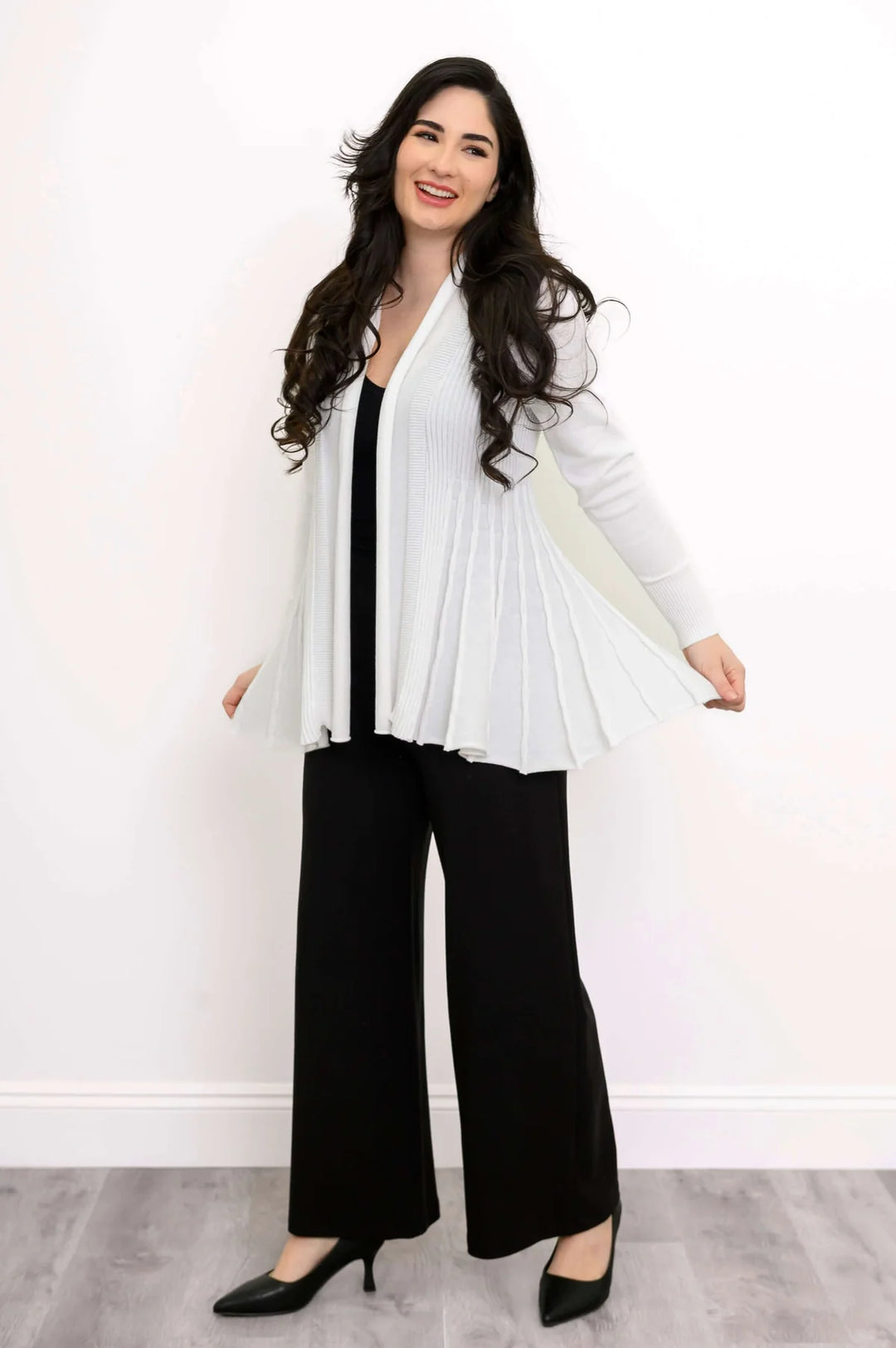 Karen White Cotton Cardigan