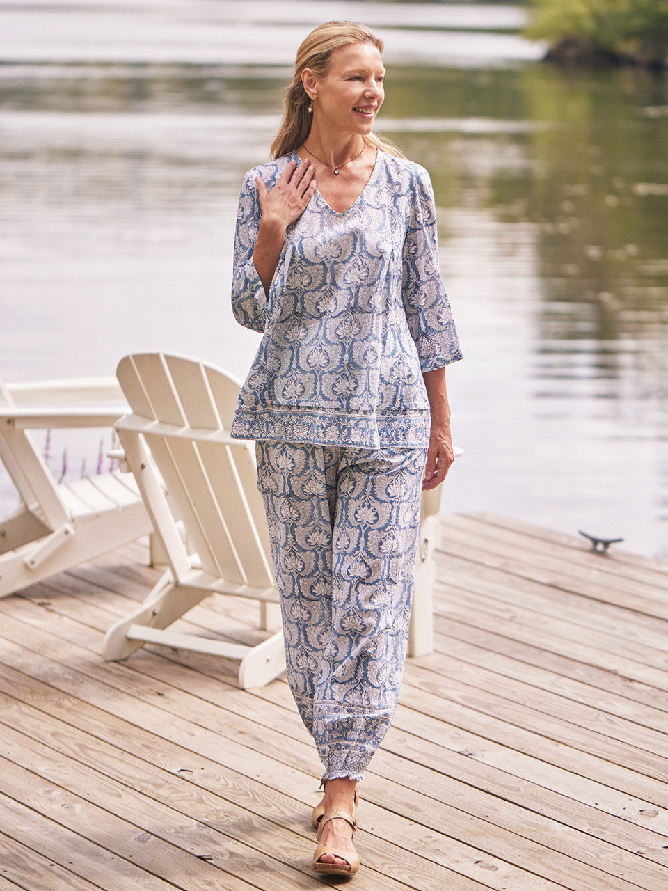 Bali Blockprint Cotton Tunic