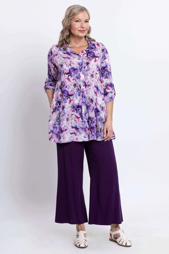 Celine Linen / Bamboo Blouse - Royale Dynasty