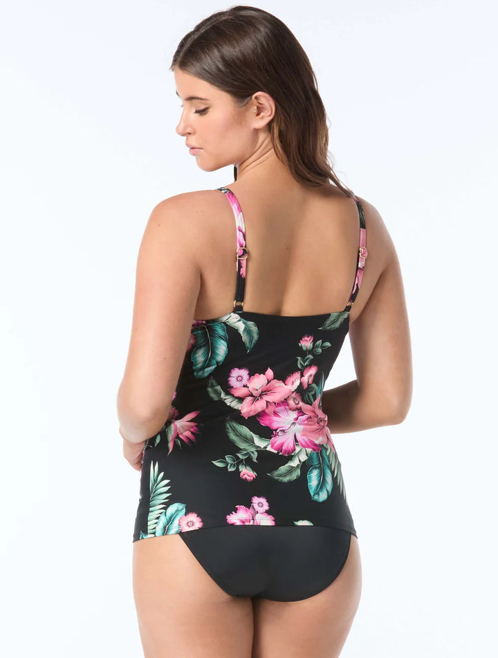 Spiced Tropical Aura Ruffle Bra Sized Underwire Tankini Top