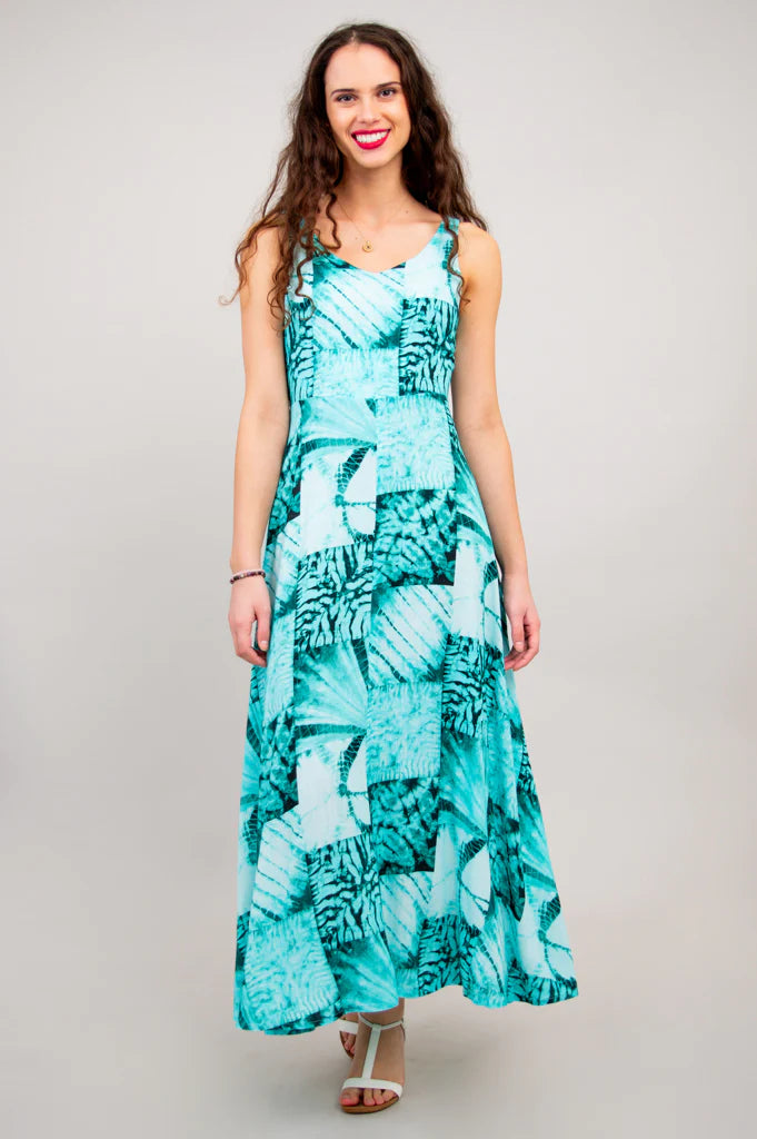Coraline Linen / Bamboo Dress - Shibori