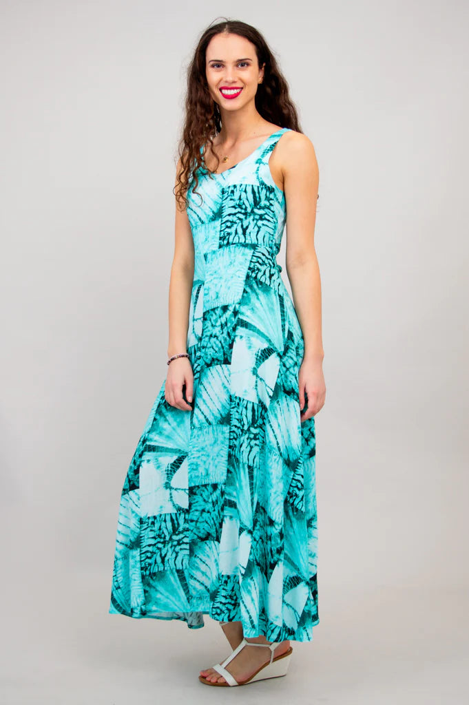 Coraline Linen / Bamboo Dress - Shibori