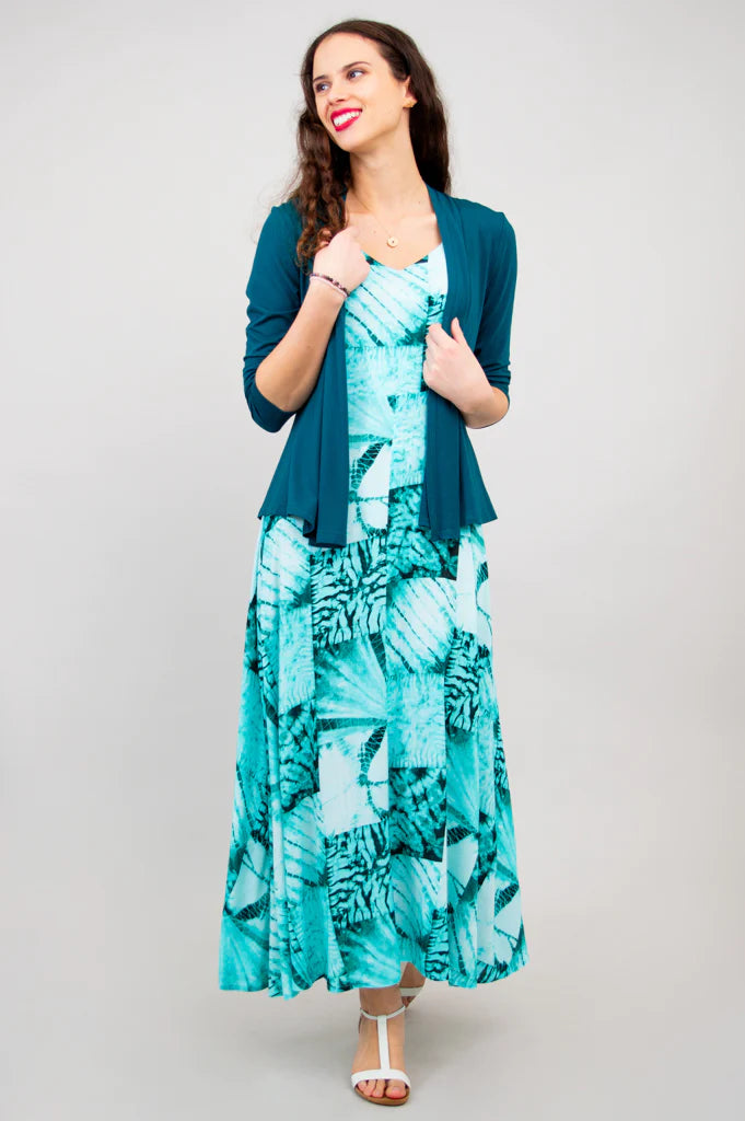Coraline Linen / Bamboo Dress - Shibori