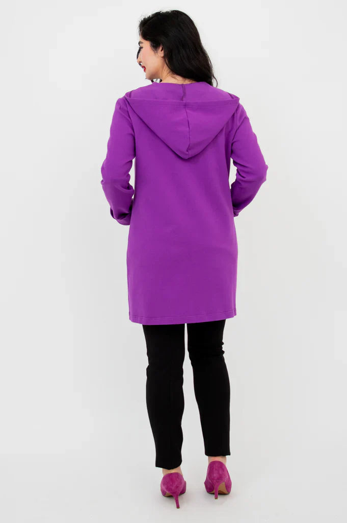 Cortes Hooded Cotton Jacket - Fucshia