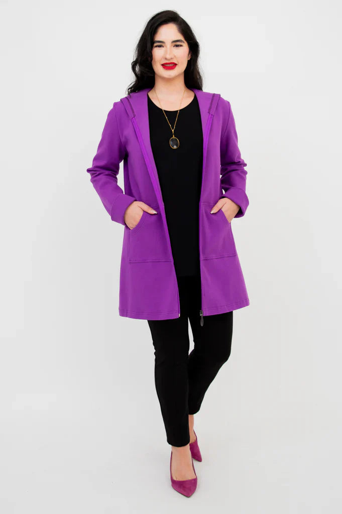 Cortes Hooded Cotton Jacket - Fucshia