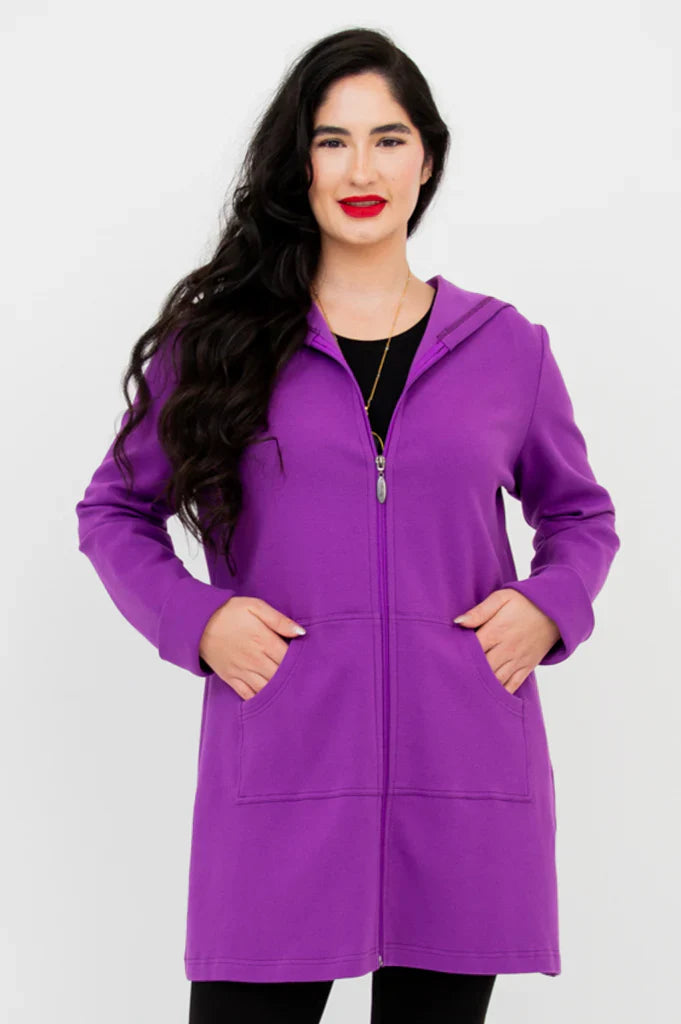 Cortes Hooded Cotton Jacket - Fucshia