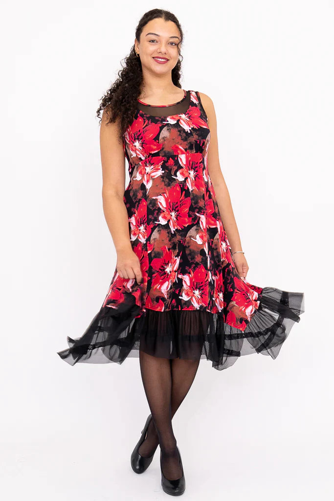 Danube Bamboo Dress - Poinsetta