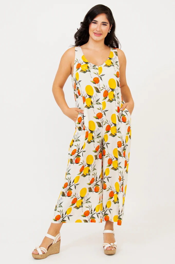 Fernanda Bamboo & Linen Lemonade Jumpsuit
