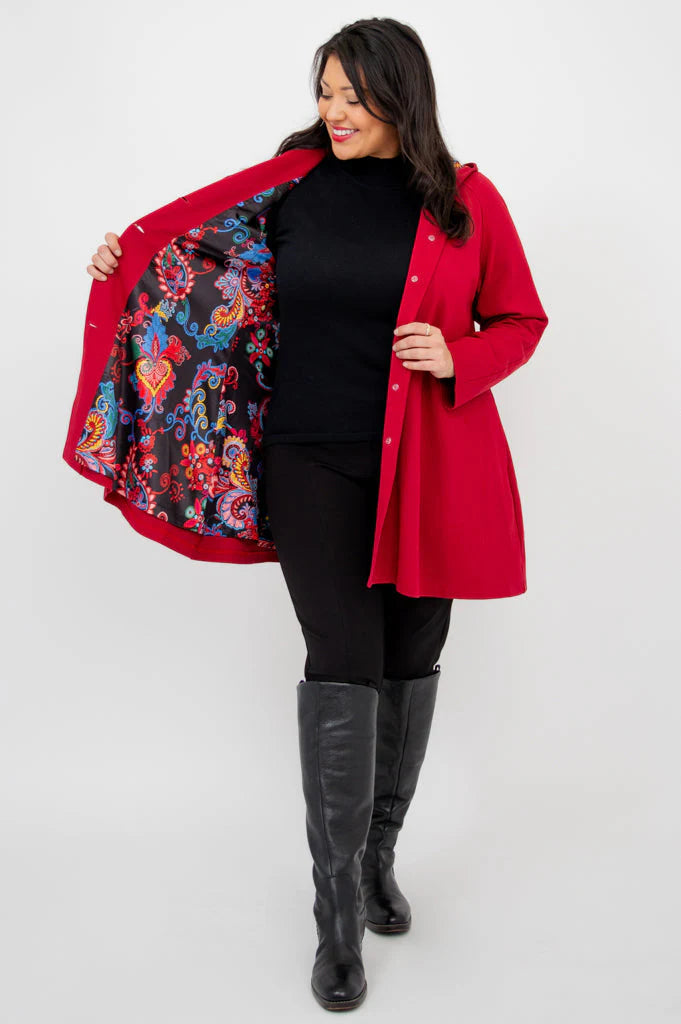 Florence Modal Coat - Lipstick