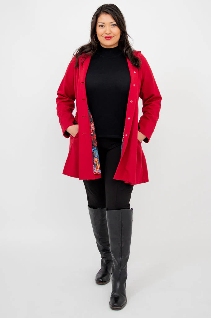 Florence Modal Coat - Lipstick