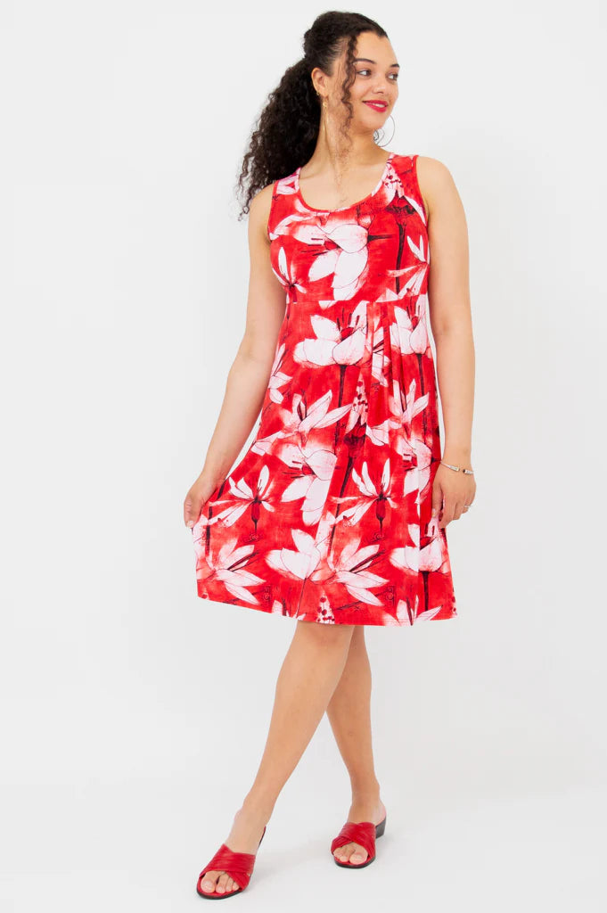 Judy Sleeveless Bamboo Dress - Passion