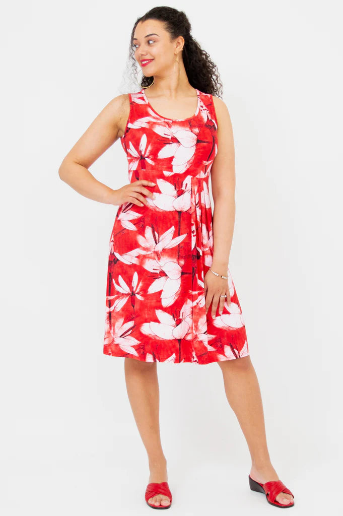 Judy Sleeveless Bamboo Dress - Passion
