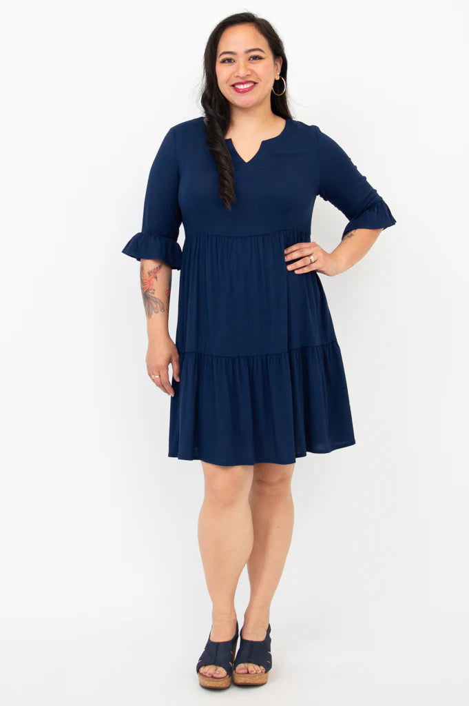 Karena Bamboo / Linen Dress - Indigo