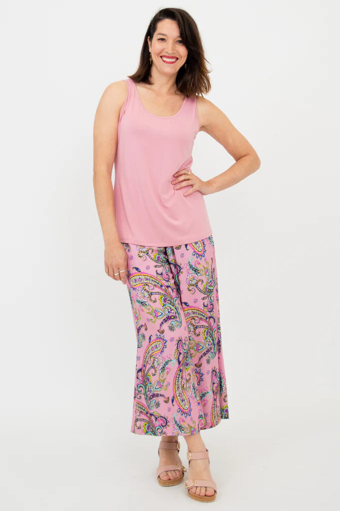 Landon Linen / Bamboo Capri - Virtue - Size Small